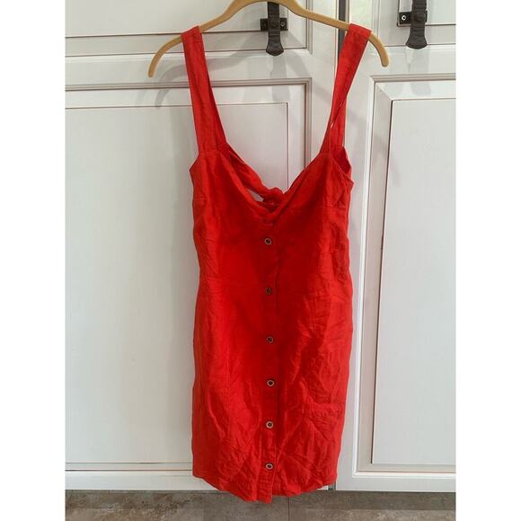 NWT Maeve Anthropologie Twist Front Linen Mini Dress (SD1) - Picture 10 of 10
